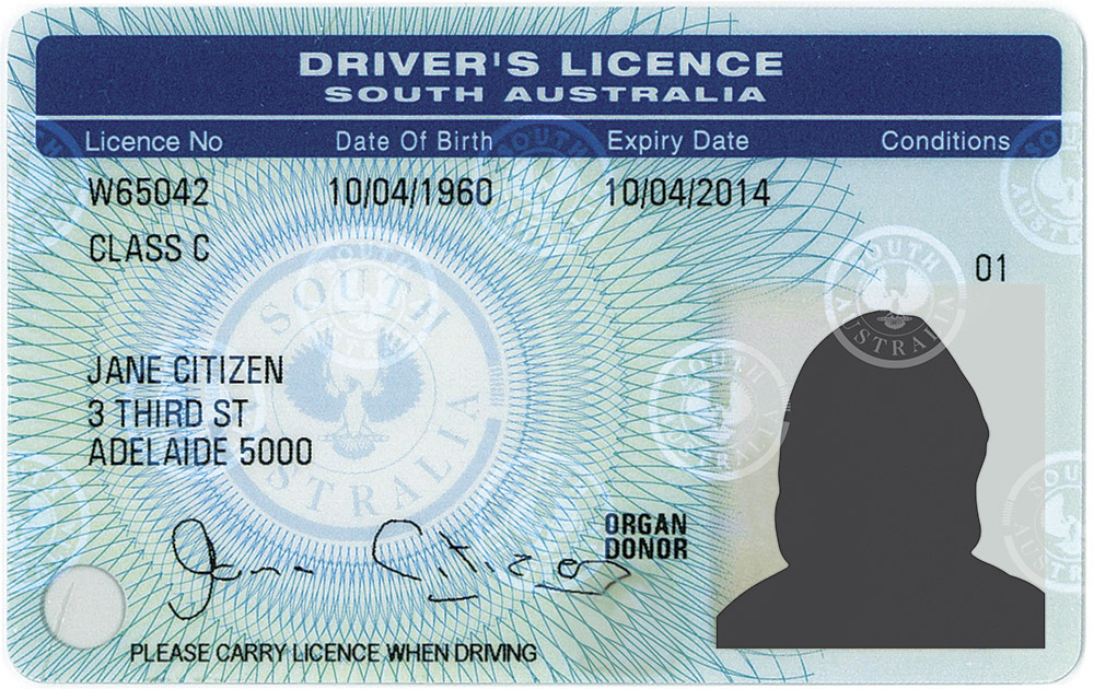 South Australia Driver Licence